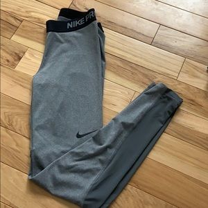 Grey Nike running leggings